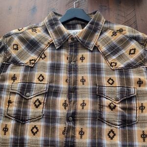 Ryan Micheal XL yellow western men's shirt